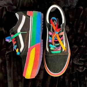 Rainbow glitter VANS
